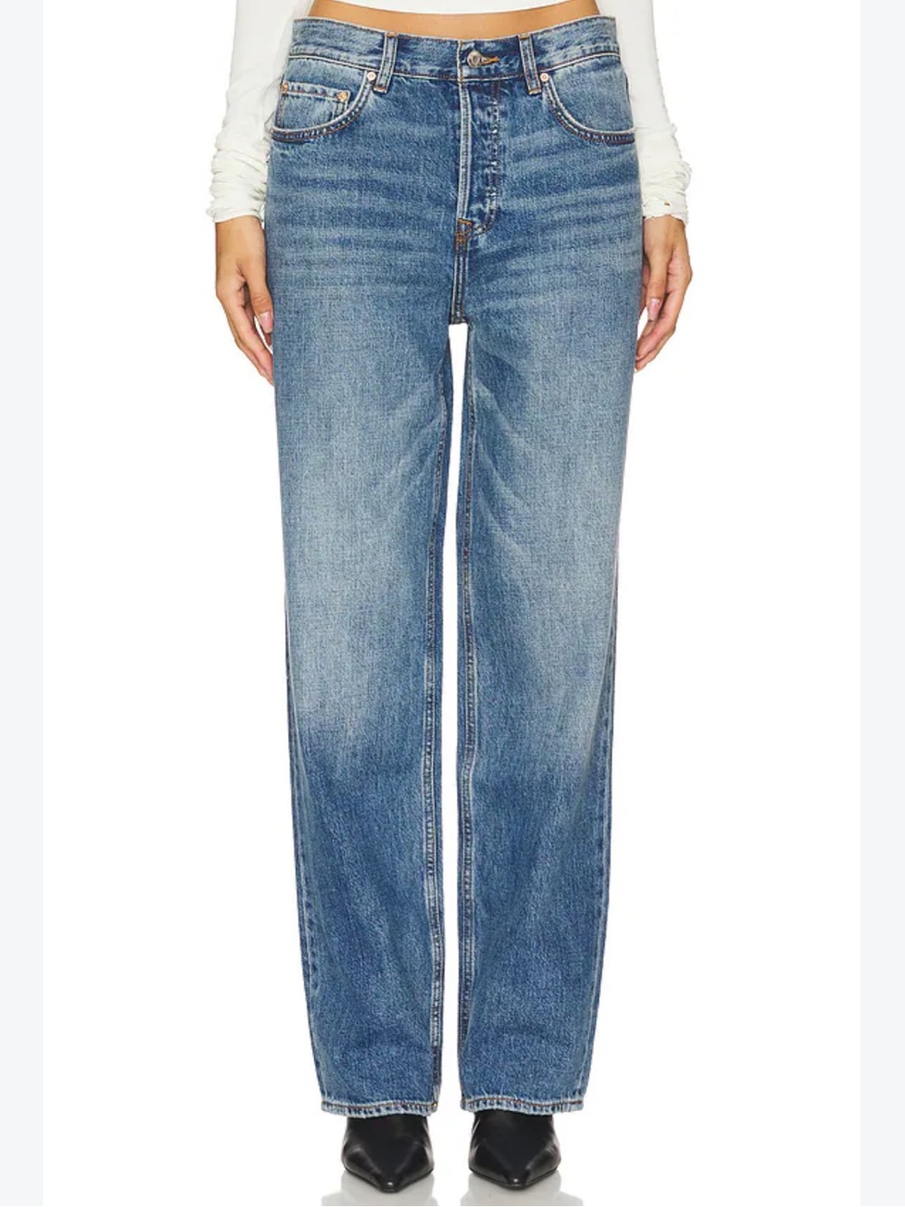 GRLFRND bella low rise boyfriend jean